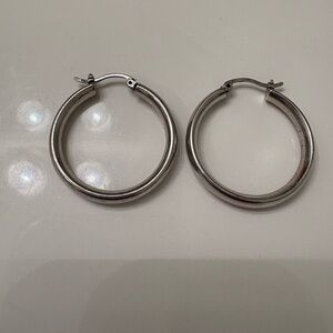 Elegant Silver Hoop Earrings